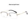 2024 Ultra-light Fashionable Square Semi-rim Titanium Blue Light Blocking Myopia Glasses
