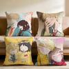 Anime S-Skip and Loafer Cushion Cover Home & Car Multi-Scene Pillow Cover - Reversible, Soft & Durable for Daily Use