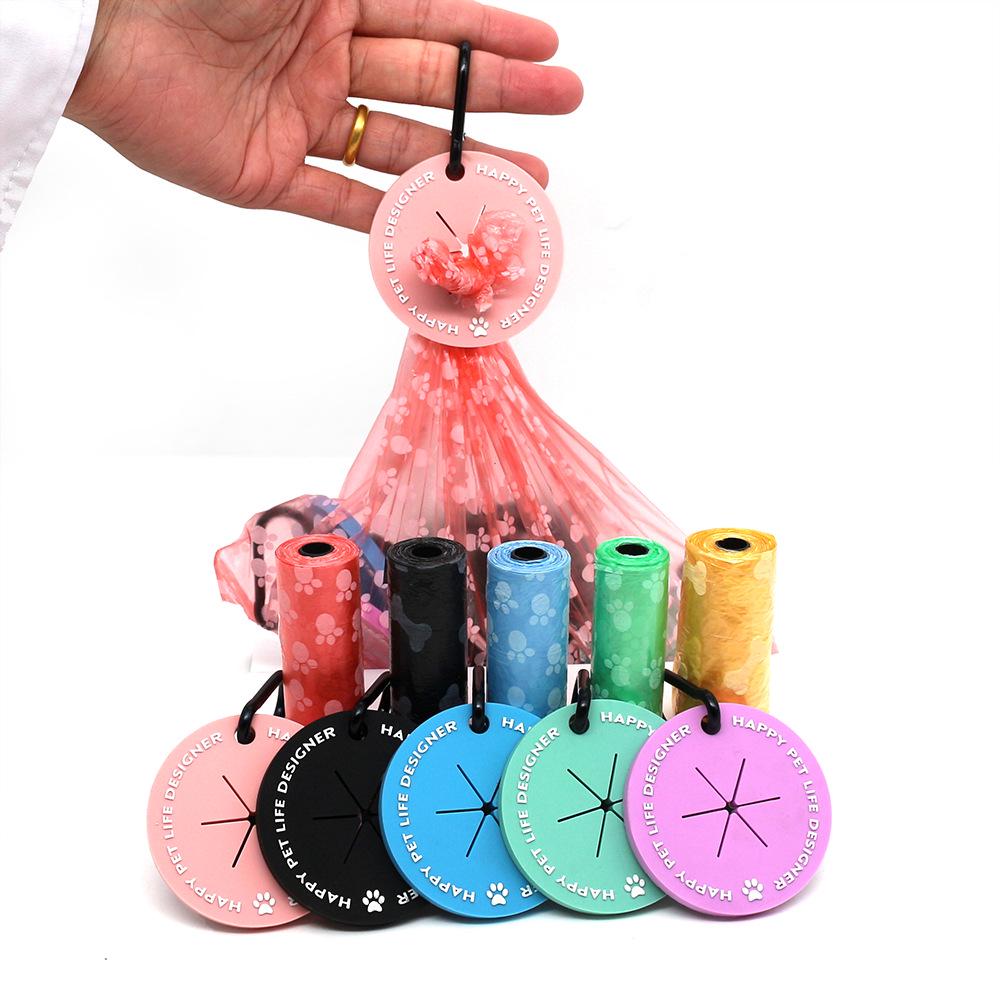 

Round PVC Dog Poop Bag Clip Handle for Pet Waste Фіолетовий