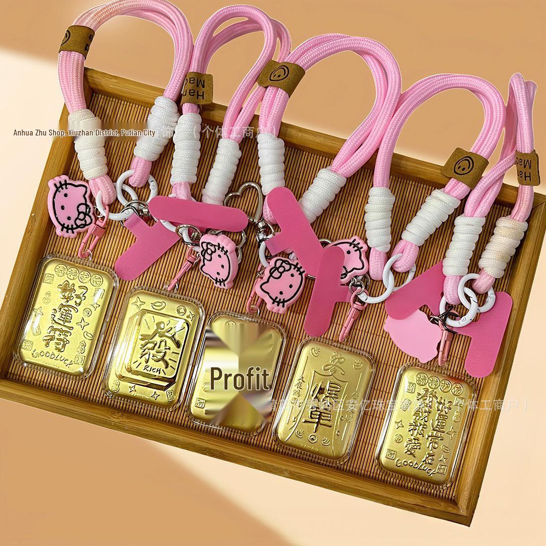 

Брелок-подвеска из чистого золота 999 пробы со знаком Фа для привлечения богатства - Идеальный подарок для друзей и родственников