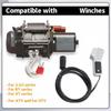 Utility-Vehicle Winch Hand Remote 64849 for WARN RT25 XT25 RT1.5 Models, with a Cabled Handheld Format and Clearly Marked OUT and IN Control Positions