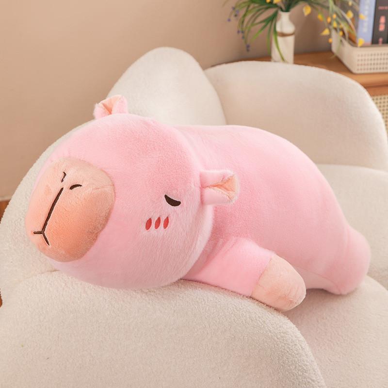 Capybara Plush Pillow With Inner Liner Soft Short Fur Stuffed Animal Toy