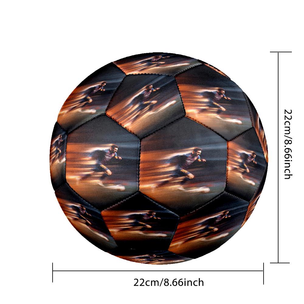 Lionel Messi Theme Soccer Ball Size 5 Soccer Ball Soft Touch Professional Training Football for Outdoor Sports