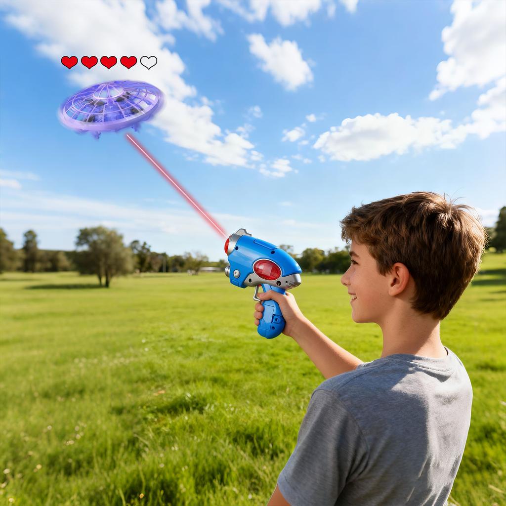 Hand Drone For AND Blaster Electronic Shooting Game For Kids And Adults, LED Toy With Easy And Drop Mode Button
