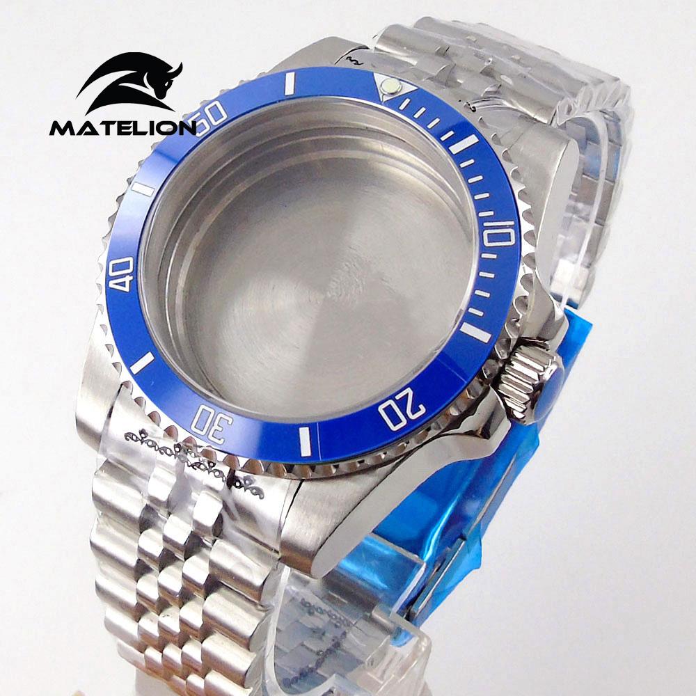 Matelion 200M Diving Case 40mm Fit NH35 NH36 NH34 GMT ETA 2824 PT5000 Watch Case Jubilee Bracelet Sapphire Glass Slide Buckle