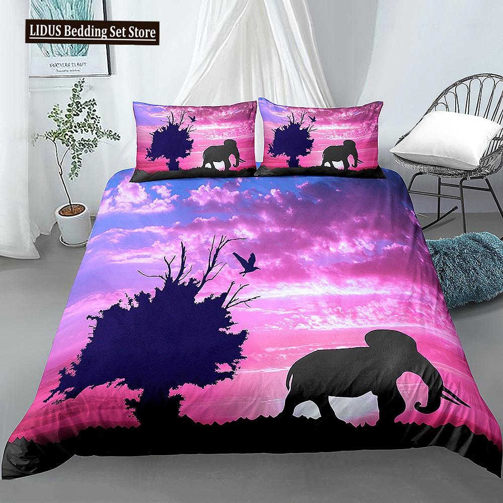 Beautiful Scenic Duvet Cover Set 3D Print Landscape Bedding Set Polyester Comforter Cover With Pillowcases For Kids Men Women