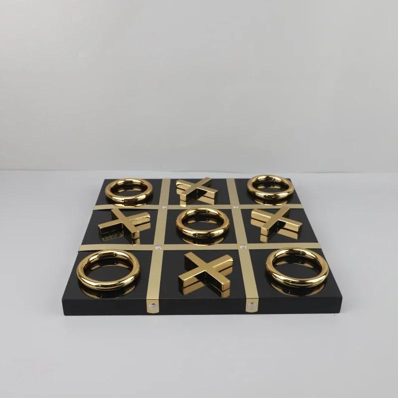 

Металлическое рукоделие Геометрическая клетка Золотой шахматный блок Тартан Декоративные фигурки Аксессуары для украшения комнаты