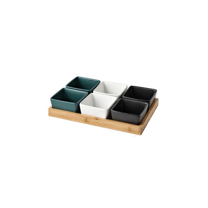 Minimalist Ceramic Compartmented Snack Plate