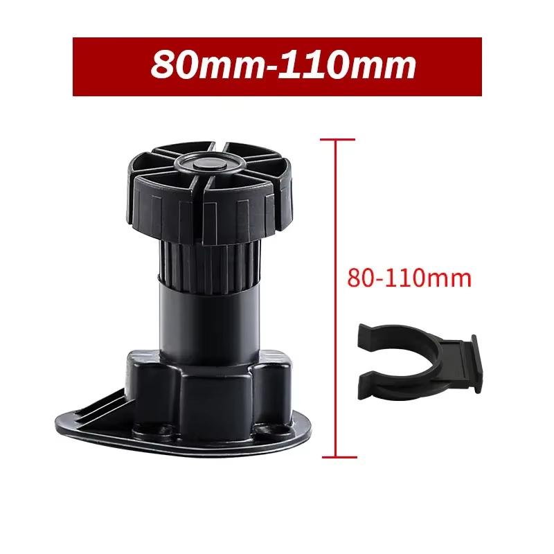 1 pz Altezza:Piedini Regolabili in Altezza 60/80/100/120/150mm per Mobili da Cucina e Bagno, Piedi Robusti Livellatori per Armadi