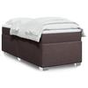 Vidaxl Letto Continentale Con Materasso, Marrone, Tessuto, 100X200 Cm