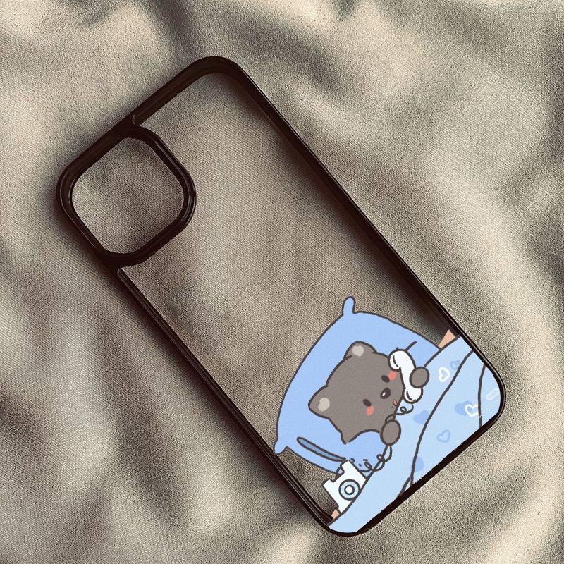 Funny Cartoon Pig Dog Couple Phone Case For iPhone 16 15 14 13 11 Pro Max 12 Mini 7 8Plus Animal Shockproof Clear Hard Cover Bag