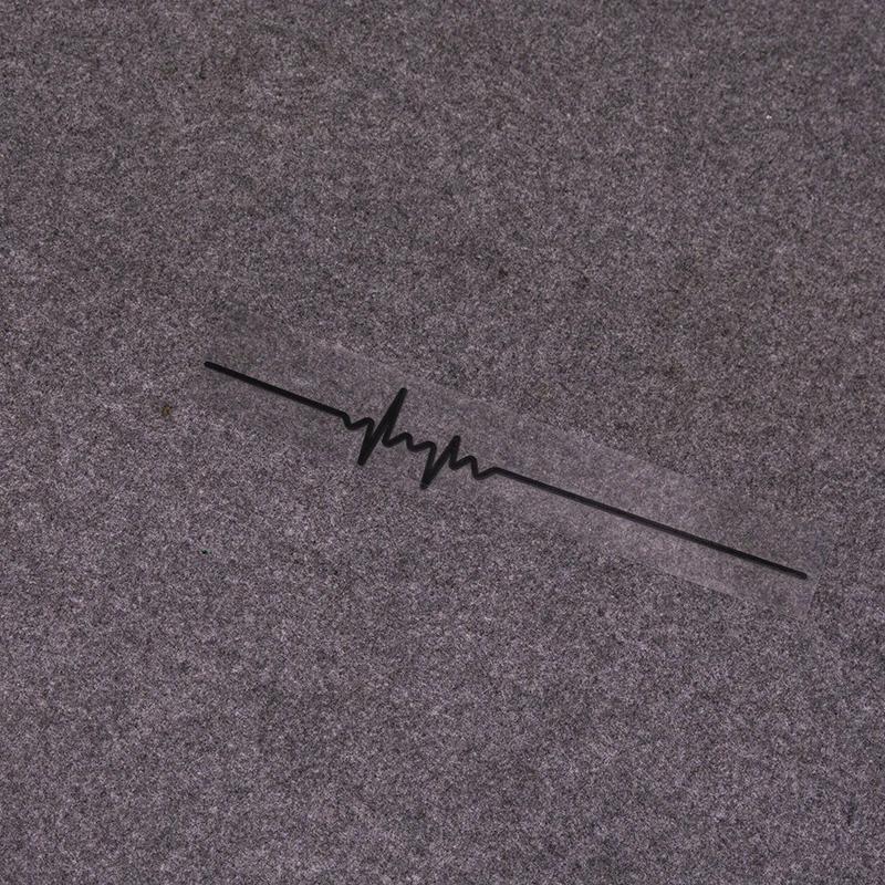 

40X6.1см1 шт. наклейки на автомобиль с ЭКГ-полосой, виниловые водонепроницаемые наклейки, крутые лазерные светоотражающие автомобильные наклейки, аксессуары для декора 40cmX6.1cm чёрный