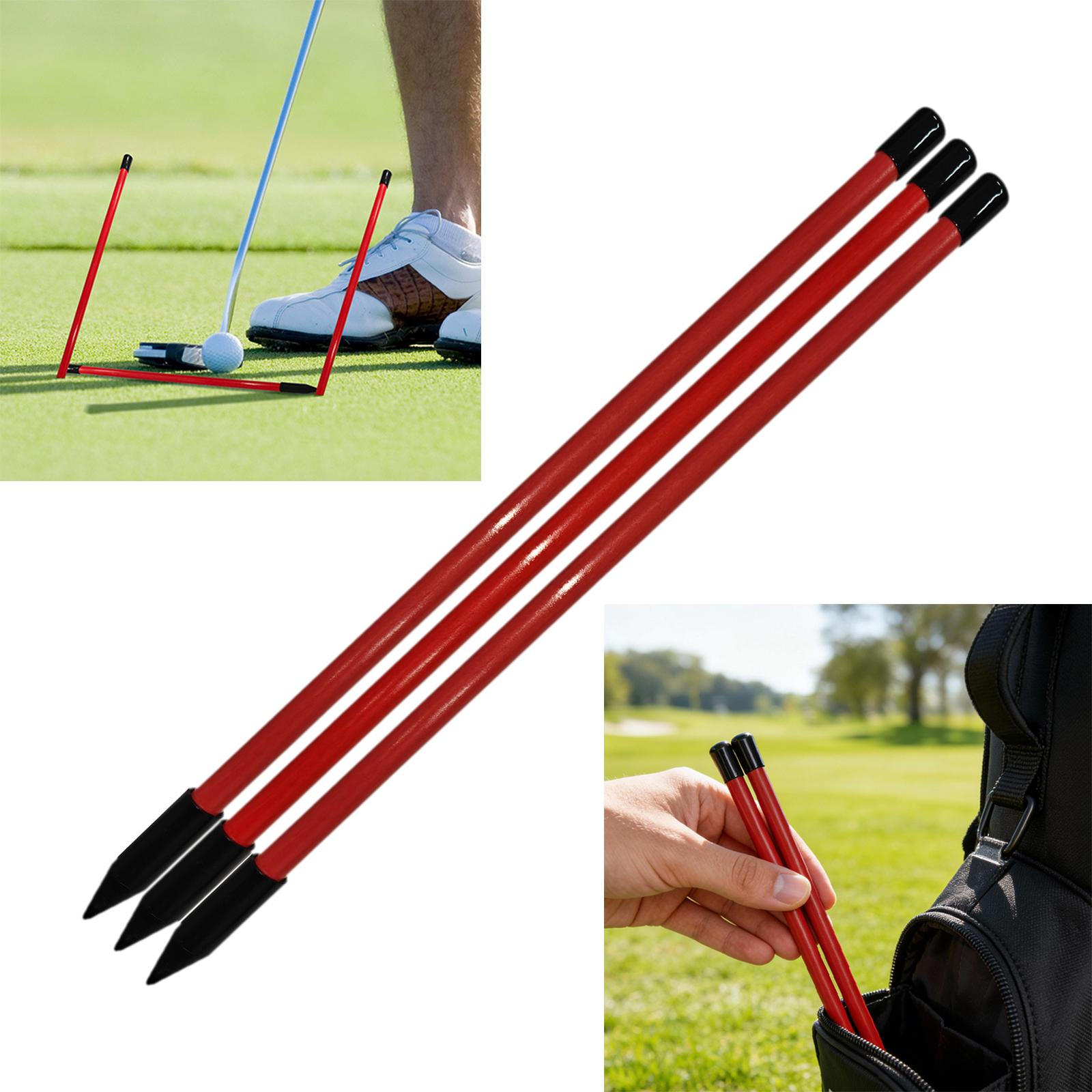 3 Pieces Golf Alignment Rods Practice Sticks, Posture Correction for Putting