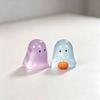 Resin Ghost Ornament Glow-in-the-dark Halloween Figurine, Mini Statue for Micro Luminous Figurine Landscape, Home Office Desk