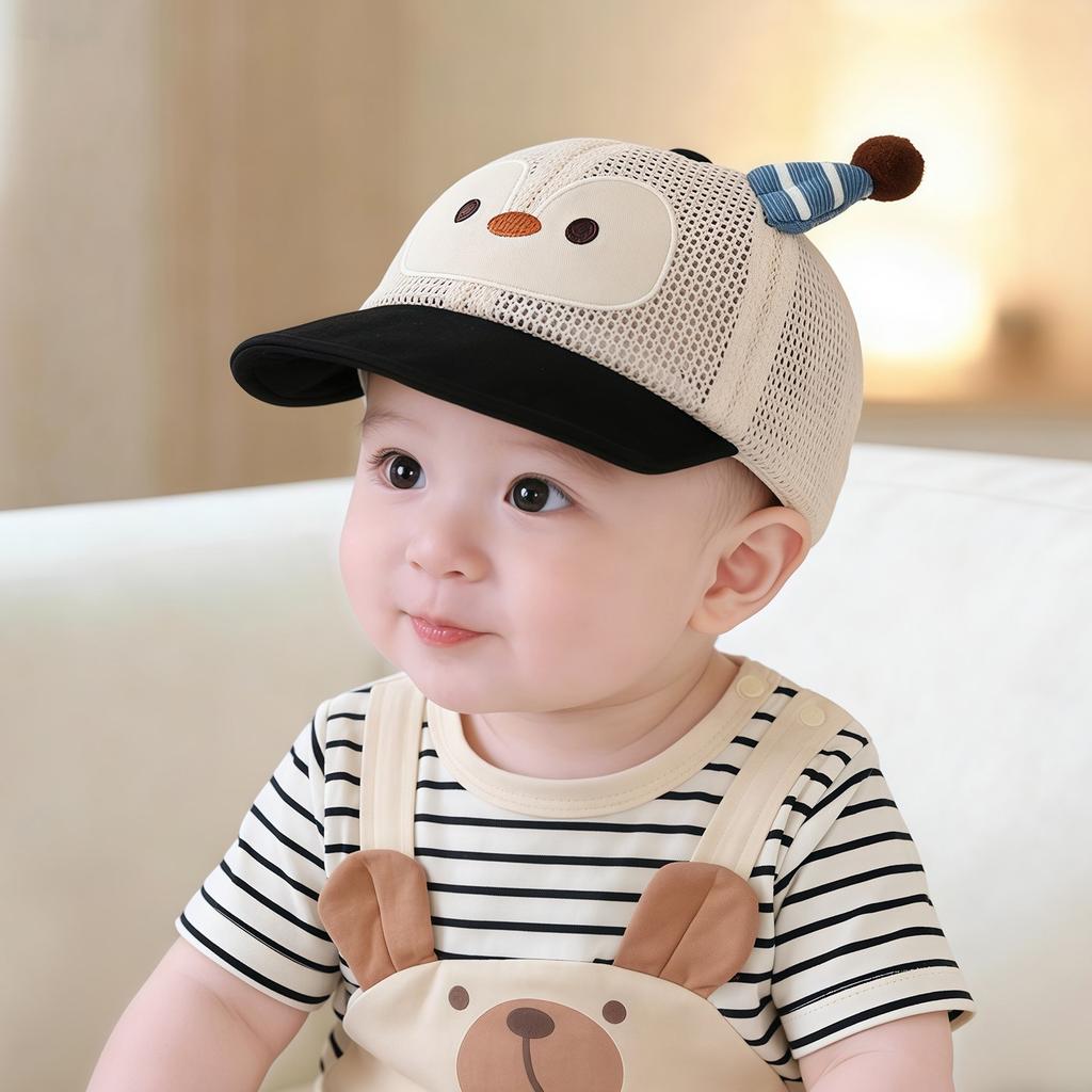 Baby Summer Thin Breathable Mesh Cap Unisex Infant Spring Autumn Baseball Hat Sun Protection Visor for Boys and Girls