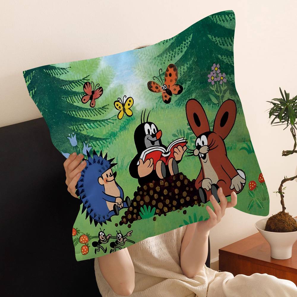 Cute The Little Mole Art Cushion Cover Decorative Pillow Sofa Home Decor Case Pillow Cases