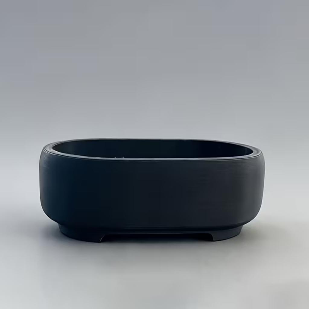 Moderner ovaler Pflanztopf Behälter für Innen Außen Gartenarbeit Sukkulente Bonsai Blumen Pflanzgefäß mit erhöhtem Sockel Abflussloch Leichtes Material