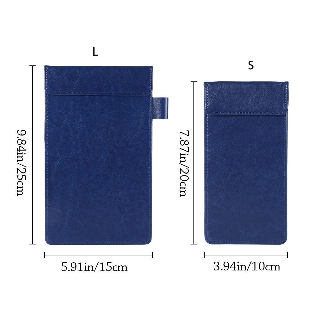 Magnetic Snap Bill Book PU Leather Cash Book Fashion Credit Card Signature Folder  Office School
