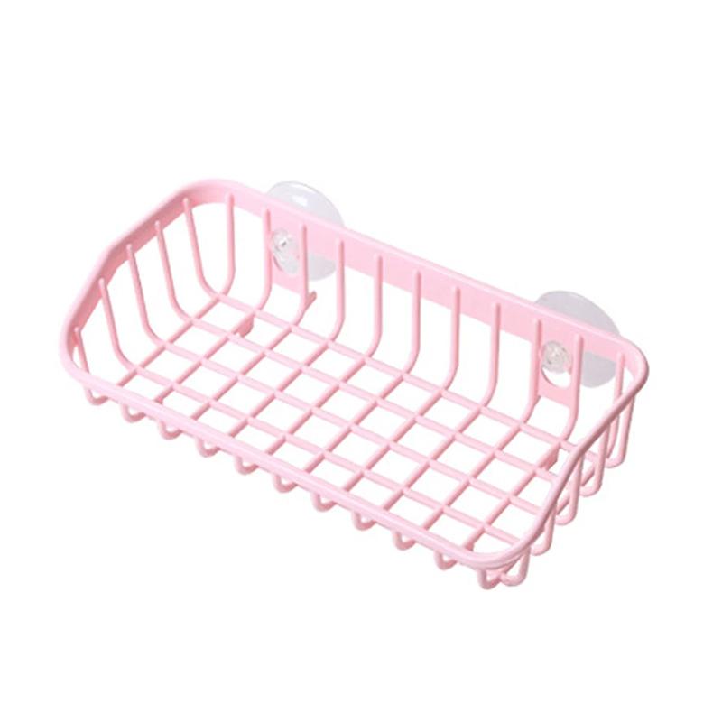 Multifunksjonell Slitesterk Sugekopp Oppvasksvampholder Hengende Oppbevaringsstativ Dreneringsstativ Vaskhylle Kjøkkentilbehør