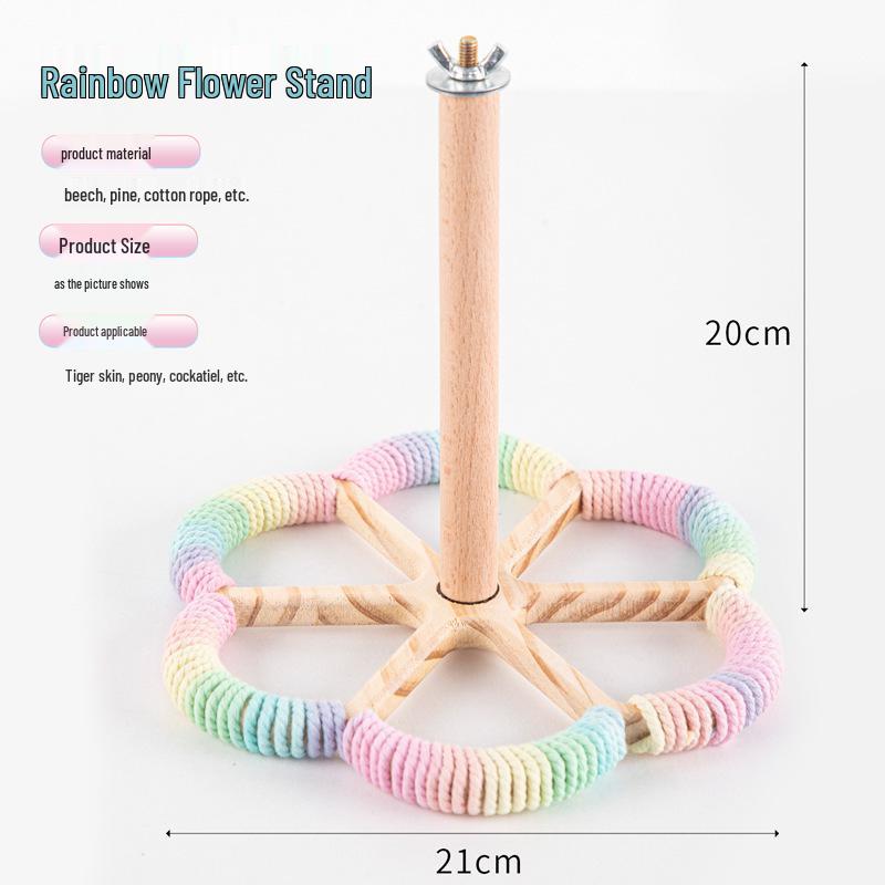 Parrot Toy Rotating Windmill Stand for Budgies & Lovebirds