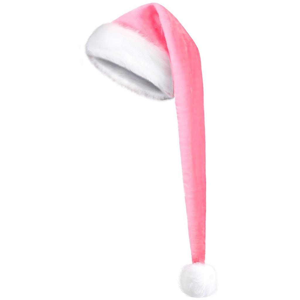Long Christmas Hats Soft Comfy Santa Hat Durability Velvet Christmas Hat for Men's and Women's Holiday Party Decor Accessories