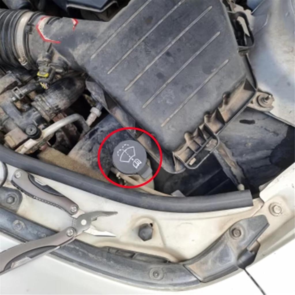 Water Tank Cover Compatible With GMC For Canyon 2015 2016 2017 2018 2019 2020 Windscreen Washer Bottle Screenwash Reservoir Cap Cover 1450270,