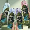 1PC Swamp Skull Moss Horror Art Print 750ml Color Plastic Sports Water Bottle Leakproof Flip Straw Lid Suitable for Sports Office Home Use