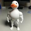 Muscle Duck Figurine The Gym Bro of The Duck World 3D Printed Muscular Duck Statue Gift for Fitness Lovers Protein Powder Hoarders