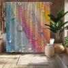 Water Droplets Shower Curtain, Vibrant Abstract Colors, Anti-Fade Polyester, 12 Hooks, Machine Washable, Modern Design