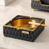 Household simple living room light luxury creative office fly ash ashtray tissue box desktop decoration storage accessories