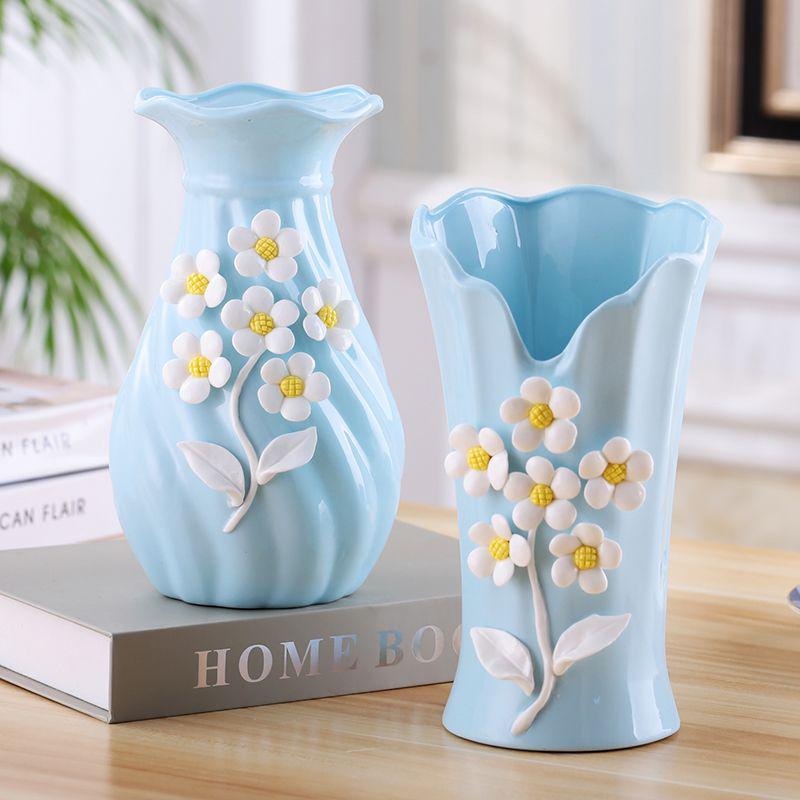 European Modern Ceramic Vase for Flower Arrangements - Ideal Home Decor for Living Room, Dining Table, or Coffee Table - Perfect Housewarming Gift