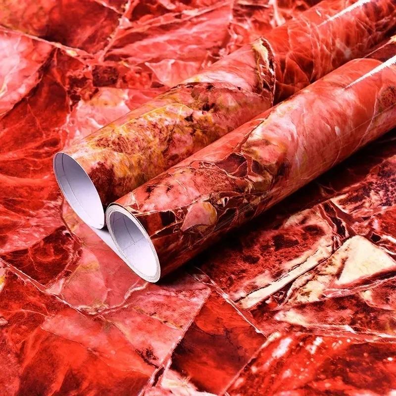 Marble-Look Peel & Stick Wallpaper - Durable, Waterproof, & Easy to Remove - Perfect for DIY Room and Furniture Makeovers in Liv