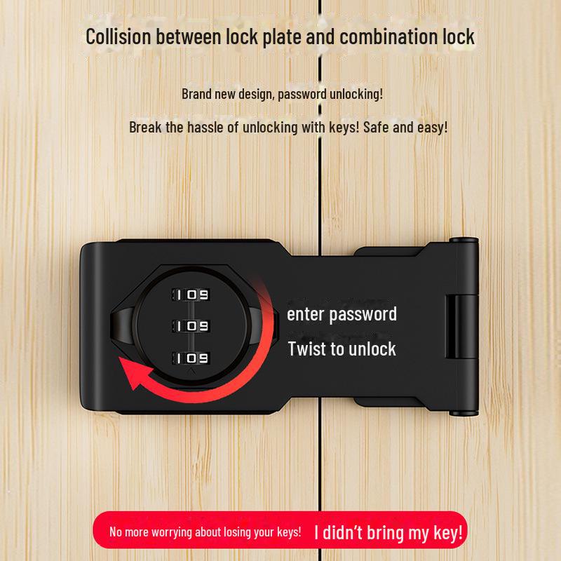 Încuietoare cu parolă antifurt pentru dulap și frigider - Nu necesită găurire, Compatibilitate cu deschidere dublă și dulapuri pentru dosare