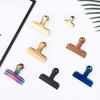 Nordic Style Electroplated Metal Clip - 77mm Glossy Color Sealing Clip