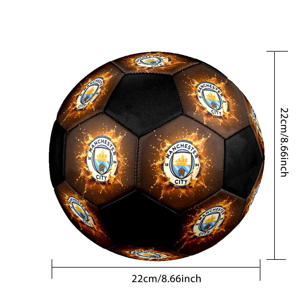 1pc Manchester City F.C Soccer Ball Size 5 Indoor Soccer Ball Fashion Colorful Backyard Game - Great For Sports Fans Gift HE43