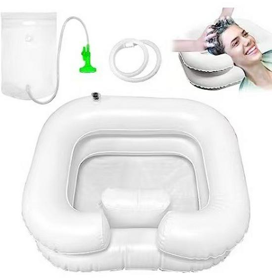 Inflatable PVC Shampoo Basin for Elderly, Pregnant Women & Salon Use