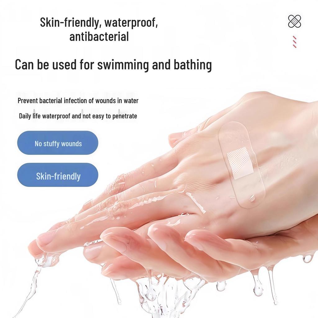 Waterproof Transparent Band-Aid: High Adhesion, Breathable, Anti-Abrasion for Feet, Infants, and Children - Ideal for Bathing and Swimming