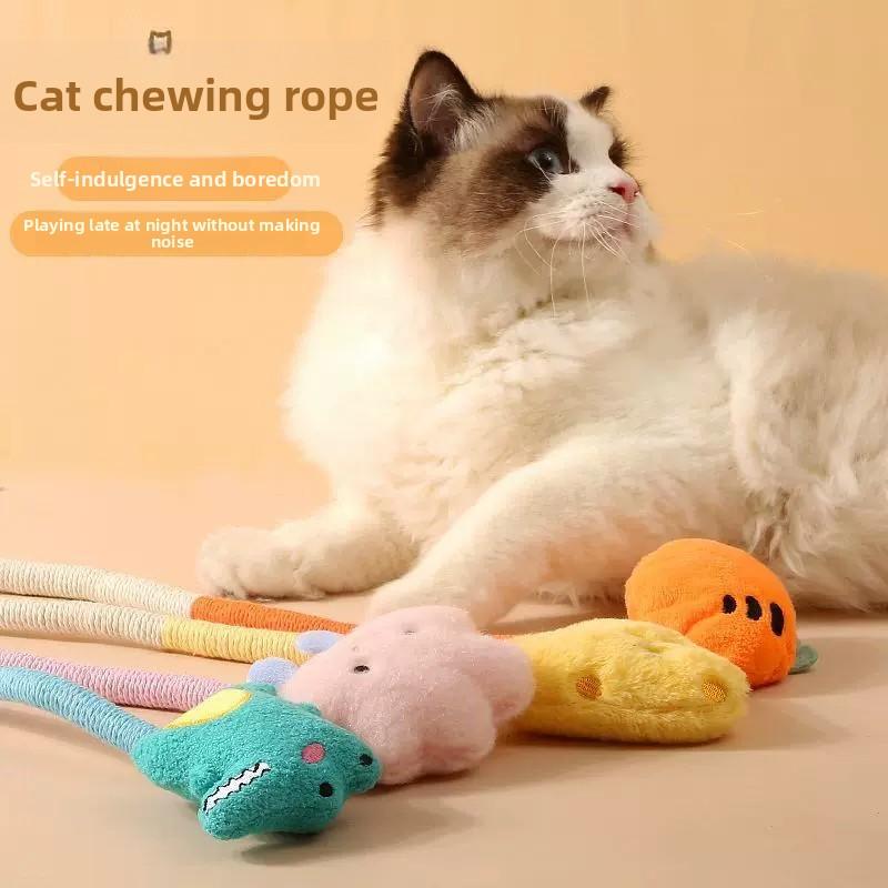 Doll Biting Rope Cat Toy Teething Stick for Cats, Small Cat Teething Toy