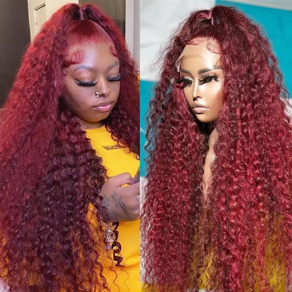 European American Lace Wig African Women's Long Curly Hair Small Wrapped Tube Synthetic Head Cover Brown Mixed Color Fake