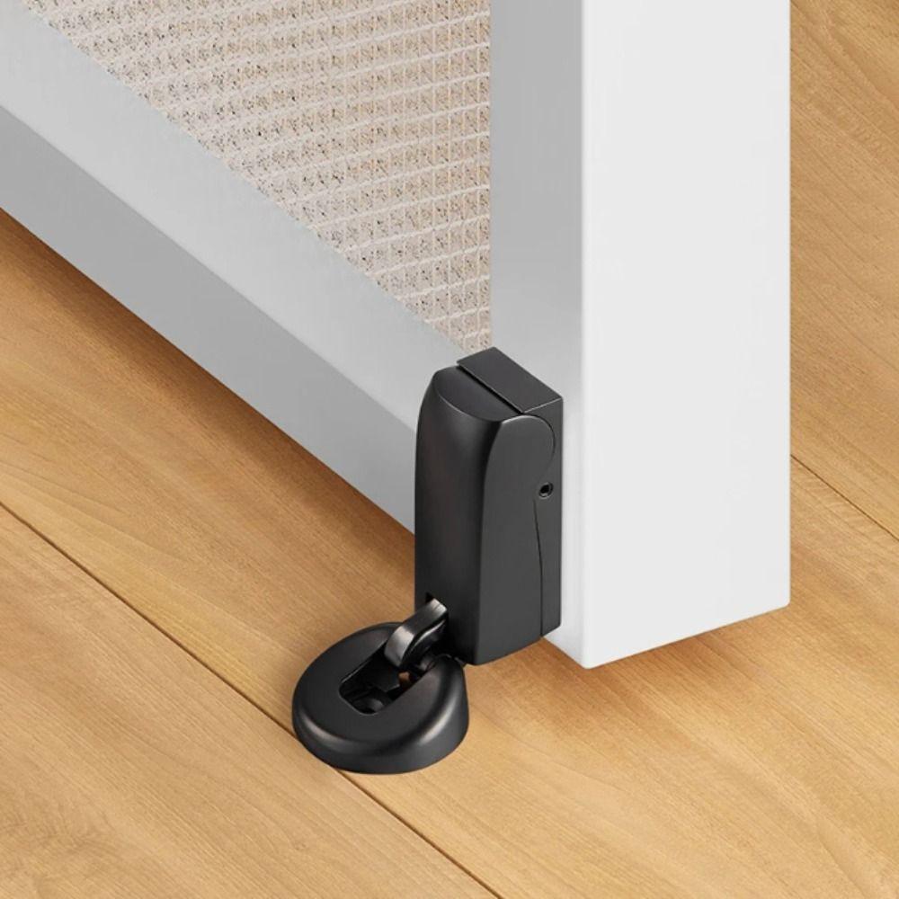 Child-Safe Hydraulic Door Stopper Space Saving Wall Mount Stopper  Home Door