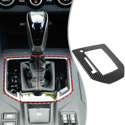 Kohlefaser ABS Mittelkonsolen-Schaltknauf-Zierblende für Subaru XV 2018-