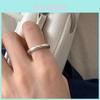 Fashionable Geometric Open Adjustable Ring For Women With Trendy Design Elements