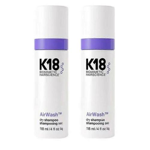 K18 AirWash™ Shampoo Secco 150 ml – uno spray liquido non aerosol che rimuove efficacemente gli odori e controlla l'untuosità