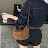 2026 A/W Vintage Matte Nubuck Underarm Crossbody Bag - Women's Luxurious Shoulder Purse for Autumn Winter