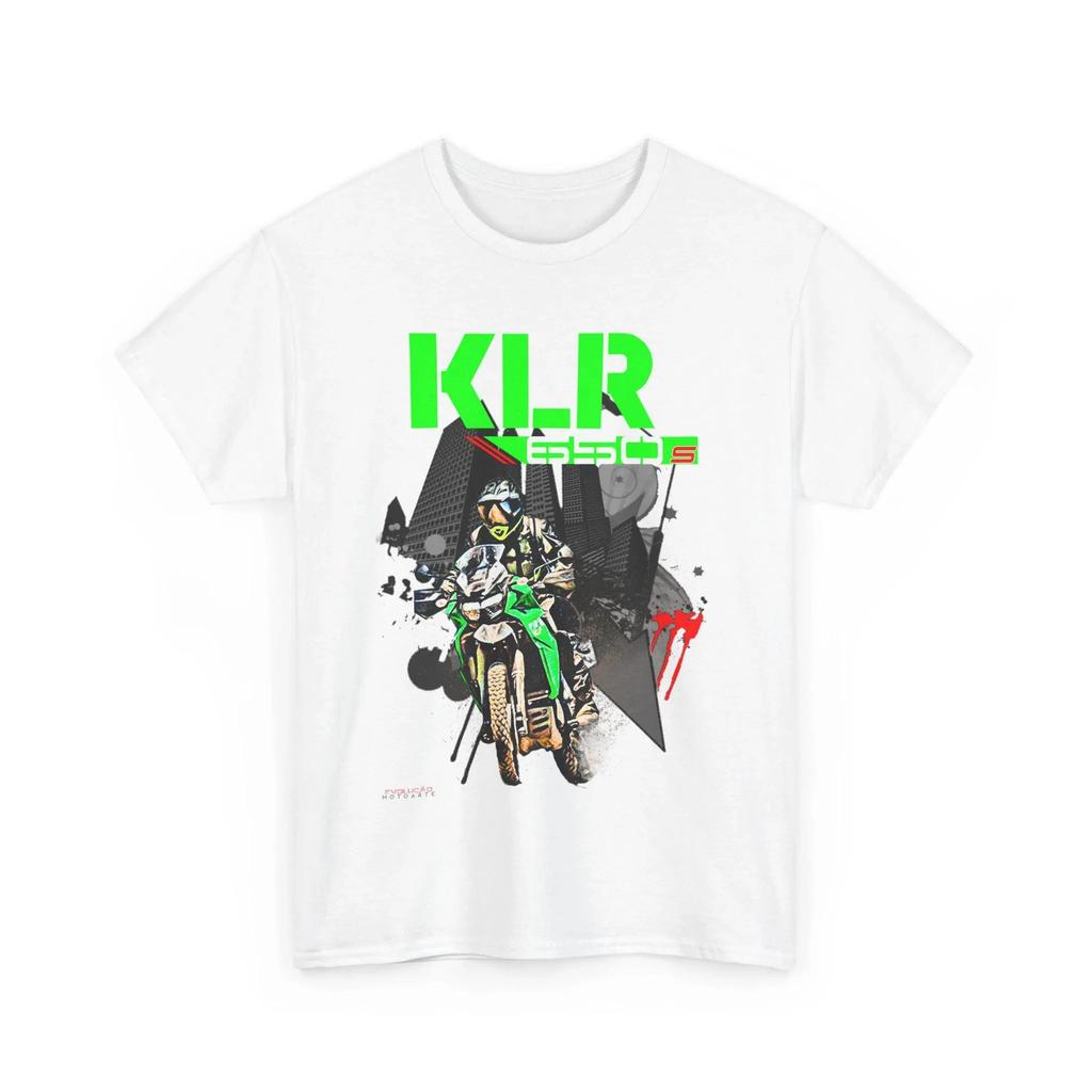 Kawasaki KLR650 Printed Cotton T-shirt 2026 New Summer Men's and Women's Harajuku Clothing Fashion Casual Motorcycle T-shirt
