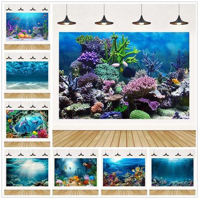 Die Unterwasserwelt Fantasy Ozean Aquarium Thema Fotografie Hintergrund Stoff Foto Hintergrund Wanddekoration