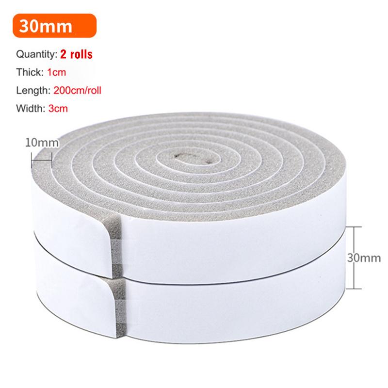 Wearable 4M Foam Self-adhesive Door Window Sealing Strip Sliding Dustproof Sponge Strip Home Soundproof Insulation Sealing Tape
