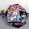 Kuromi and My Melody Sanrio Automatic Open/CloseCartoon Umbrella-CuteUmbrella with Cute Design, Portable 3-Fold Compact Umbrella for Men & Women, Vale