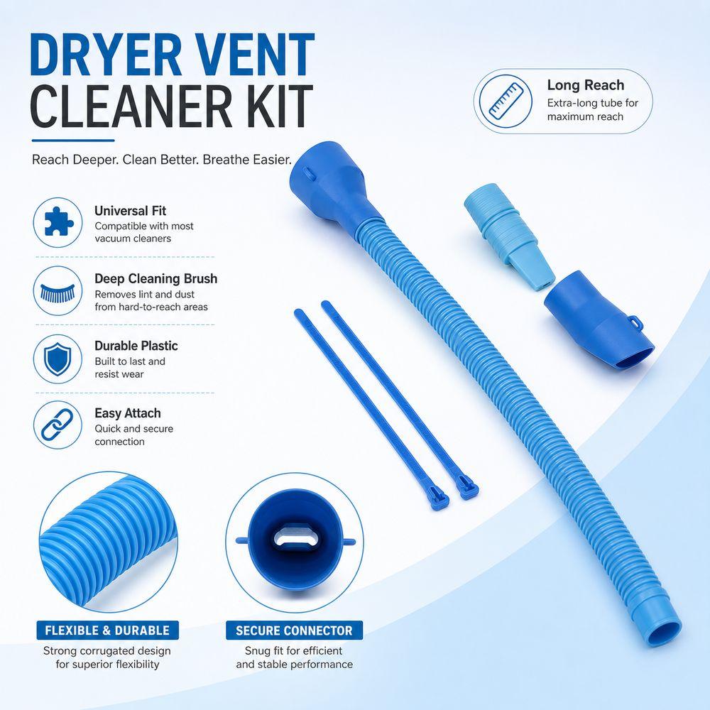Plastic Vacuum Cleaner Extension Tube Long Reach Long Flat Tube Vacuum Cleaner Accessories