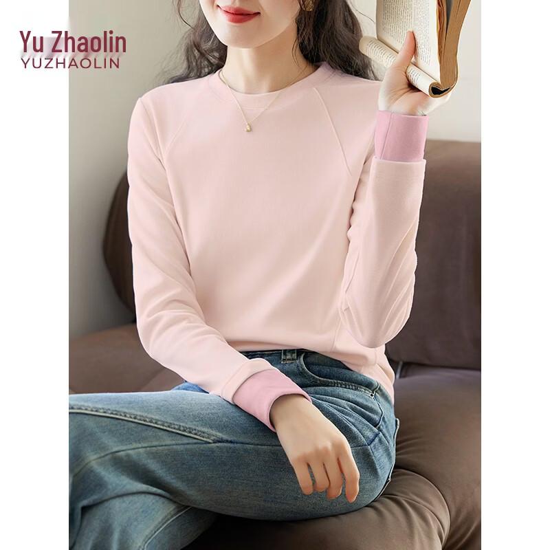 YUZHAOLIN Women s Slim-Fit Round Neck Base Layer Top L